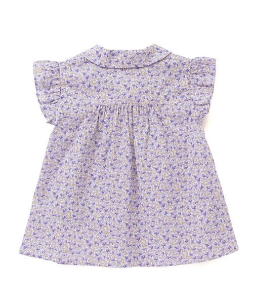Tartine et Chocolat / タルティーヌ エ ショコラ シャツ・ブラウス | 【お揃い】リバティ(Aralia Pansy)タナローンブラウス(90~140cm) | 詳細14
