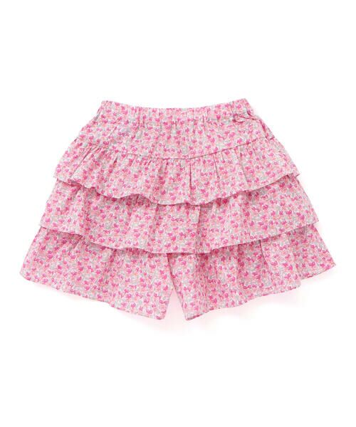 Tartine et Chocolat / タルティーヌ エ ショコラ その他パンツ | 【日本製】【お揃い】リバティ(Aralia Pansy)タナローンティアードキュロット(90~140cm) | 詳細5