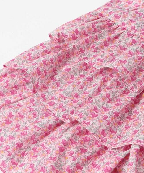 Tartine et Chocolat / タルティーヌ エ ショコラ その他パンツ | 【日本製】【お揃い】リバティ(Aralia Pansy)タナローンティアードキュロット(90~140cm) | 詳細8