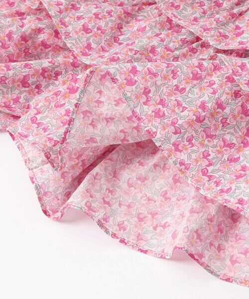 Tartine et Chocolat / タルティーヌ エ ショコラ その他パンツ | 【日本製】【お揃い】リバティ(Aralia Pansy)タナローンティアードキュロット(90~140cm) | 詳細9