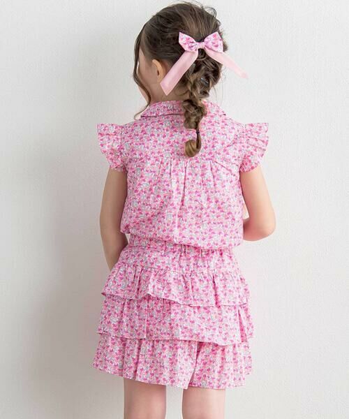 Tartine et Chocolat / タルティーヌ エ ショコラ その他パンツ | 【日本製】【お揃い】リバティ(Aralia Pansy)タナローンティアードキュロット(90~140cm) | 詳細2