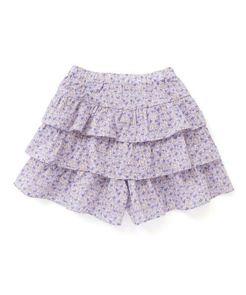 Tartine et Chocolat / タルティーヌ エ ショコラ その他パンツ | 【日本製】【お揃い】リバティ(Aralia Pansy)タナローンティアードキュロット(90~140cm) | 詳細19