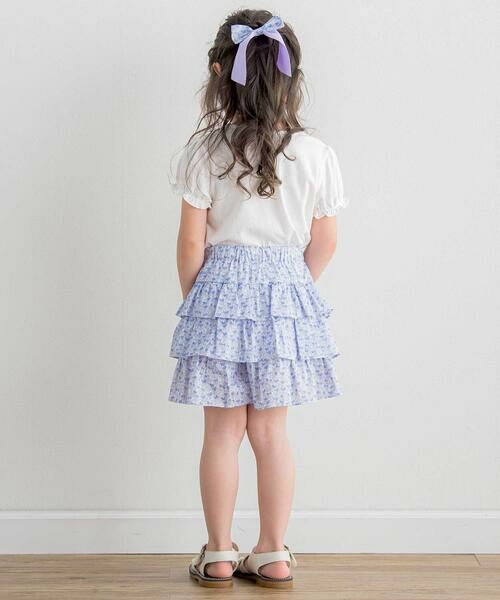 Tartine et Chocolat / タルティーヌ エ ショコラ その他パンツ | 【日本製】【お揃い】リバティ(Aralia Pansy)タナローンティアードキュロット(90~140cm) | 詳細14