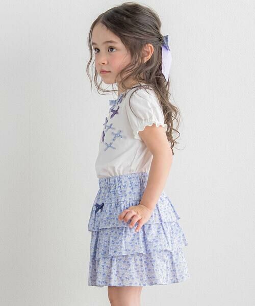 Tartine et Chocolat / タルティーヌ エ ショコラ その他パンツ | 【日本製】【お揃い】リバティ(Aralia Pansy)タナローンティアードキュロット(90~140cm) | 詳細15