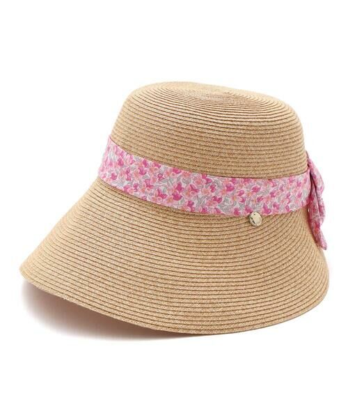 Tartine et Chocolat / タルティーヌ エ ショコラ ハット | 【UVカット】【お揃い】リバティ(Aralia Pansy)タナローンリボンハット(52~56cm) | 詳細3