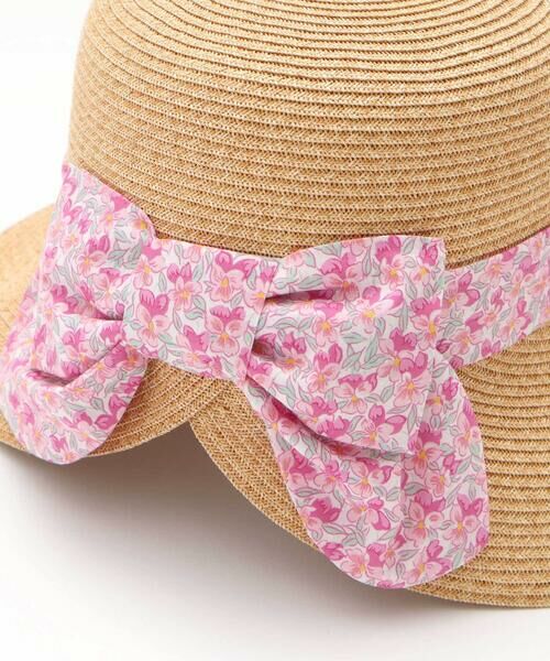 Tartine et Chocolat / タルティーヌ エ ショコラ ハット | 【UVカット】【お揃い】リバティ(Aralia Pansy)タナローンリボンハット(52~56cm) | 詳細7