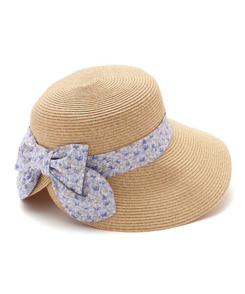 Tartine et Chocolat / タルティーヌ エ ショコラ ハット | 【UVカット】【お揃い】リバティ(Aralia Pansy)タナローンリボンハット(52~56cm) | 詳細12