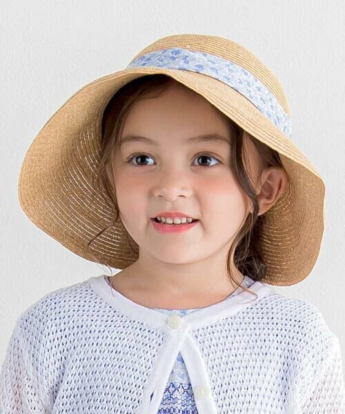 Tartine et Chocolat / タルティーヌ エ ショコラ ハット | 【UVカット】【お揃い】リバティ(Aralia Pansy)タナローンリボンハット(52~56cm) | 詳細9