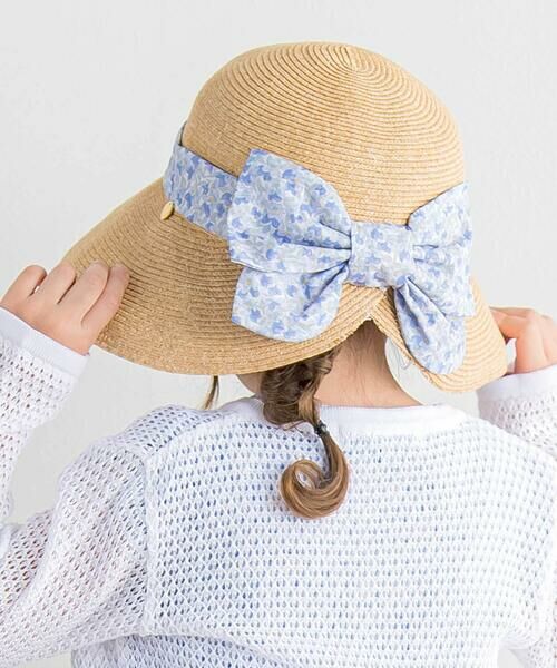 Tartine et Chocolat/タルティーヌ エ ショコラ 【UVカット】【お揃い】リバティ(Aralia Pansy)タナローンリボンハット(52~56cm) パープル系 52cm Tartine et Chocolat/タルティーヌ エ ショコラ 【UVカット】【お揃い】リバティ(Aralia Pansy)タナローンリボンハット(52~56cm) パープル系 52cm