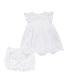 Tartine et Chocolat / タルティーヌ エ ショコラ ベビー・キッズウエア | 【日本製】【お揃い】オーガニックコットンストライプブルマ付きワンピースベビー(70〜90cm)