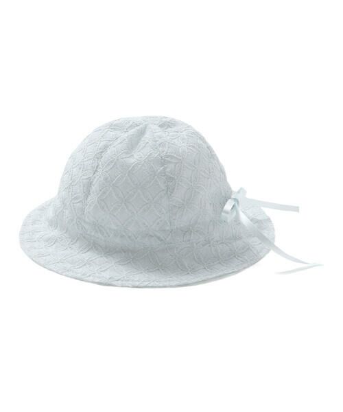 Tartine et Chocolat/タルティーヌ エ ショコラ 【UVカット】【日本製】ラッセルレースハットベビー(46〜50cm) ブルー M(46-48cm) Tartine et Chocolat/タルティーヌ エ ショコラ 【UVカット】【日本製】ラッセルレースハットベビー(46〜50cm) ブルー M(46-48cm)