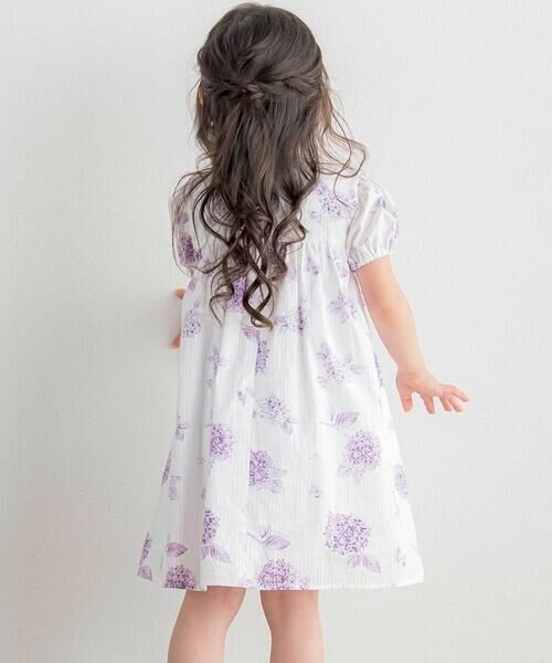 Tartine et Chocolat / タルティーヌ エ ショコラ ミニ丈・ひざ丈ワンピース | 【日本製】【お揃い】オーガニックコットンフラワープリントワンピース(90〜140cm) | 詳細2