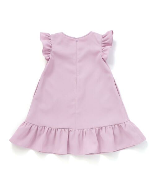 Tartine et Chocolat / タルティーヌ エ ショコラ ミニ丈・ひざ丈ワンピース | 【お揃い】バタフライモチーフ袖フリルワンピース(90〜140cm) | 詳細10