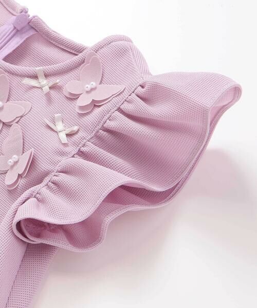 Tartine et Chocolat / タルティーヌ エ ショコラ ミニ丈・ひざ丈ワンピース | 【お揃い】バタフライモチーフ袖フリルワンピース(90〜140cm) | 詳細13