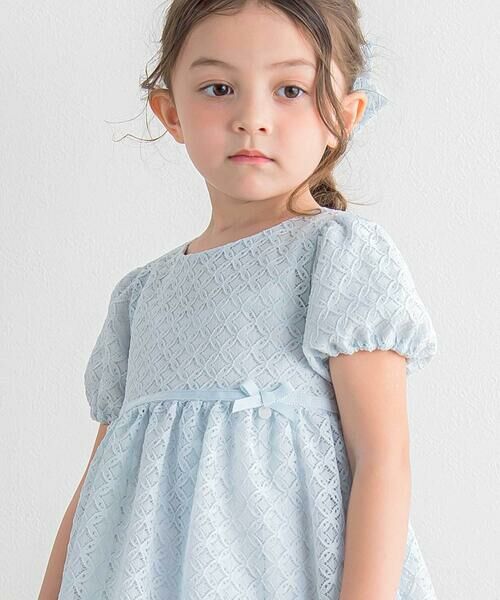 Tartine et Chocolat / タルティーヌ エ ショコラ ミニ丈・ひざ丈ワンピース | 【日本製】【お揃い】ラッセルレースワンピース(90〜140cm) | 詳細6