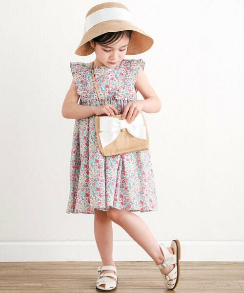 Tartine et Chocolat / タルティーヌ エ ショコラ ミニ丈・ひざ丈ワンピース | 【日本製】【お揃い】リバティFlorence May(フローレンスメイ)ワンピース(90〜140cm) | 詳細2