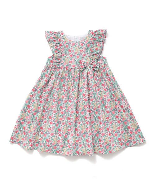 Tartine et Chocolat / タルティーヌ エ ショコラ ミニ丈・ひざ丈ワンピース | 【日本製】【お揃い】リバティFlorence May(フローレンスメイ)ワンピース(90〜140cm) | 詳細5