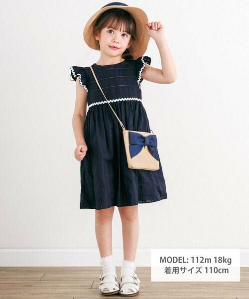 Tartine et Chocolat / タルティーヌ エ ショコラ ミニ丈・ひざ丈ワンピース | 【日本製】【お揃い】オーガニックコットンストライプワンピース(90〜140cm) | 詳細11
