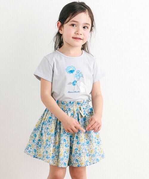 Tartine et Chocolat / タルティーヌ エ ショコラ ミニ・ひざ丈スカート | 【日本製】【お揃い】リバティFlorence May(フローレンスメイ)キュロット(90〜140cm) | 詳細6