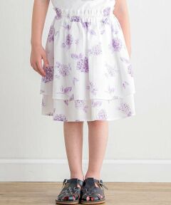 Tartine et Chocolat / タルティーヌ エ ショコラ ミニ・ひざ丈スカート | 【日本製】【お揃い】オーガニックコットンフラワープリントスカート(90〜140cm)