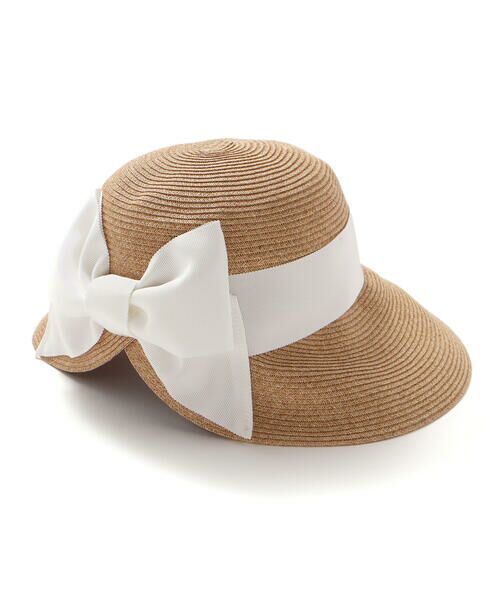Tartine et Chocolat / タルティーヌ エ ショコラ ハット | 【UVカット】【お揃い】大きいリボン付きペーパーブレードハット(52〜56cm) | 詳細3