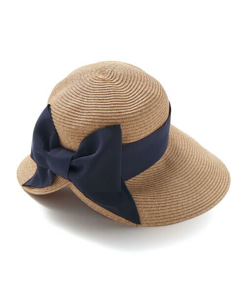 Tartine et Chocolat / タルティーヌ エ ショコラ ハット | 【UVカット】【お揃い】大きいリボン付きペーパーブレードハット(52〜56cm) | 詳細6