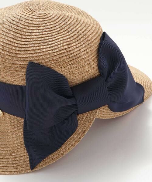 Tartine et Chocolat / タルティーヌ エ ショコラ ハット | 【UVカット】【お揃い】大きいリボン付きペーパーブレードハット(52〜56cm) | 詳細9