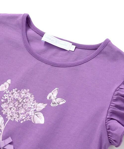 Tartine et Chocolat / タルティーヌ エ ショコラ Tシャツ | フラワープリント袖フリルTシャツ(90〜140cm) | 詳細10