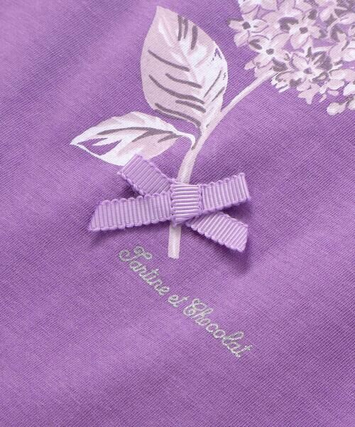 Tartine et Chocolat / タルティーヌ エ ショコラ Tシャツ | フラワープリント袖フリルTシャツ(90〜140cm) | 詳細12