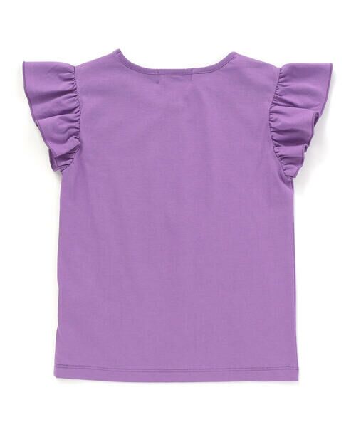 Tartine et Chocolat / タルティーヌ エ ショコラ Tシャツ | フラワープリント袖フリルTシャツ(90〜140cm) | 詳細9