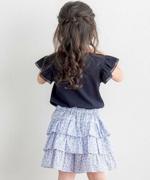 Tartine et Chocolat / タルティーヌ エ ショコラ Tシャツ | トーションレース袖フリルTシャツ(90〜140cm) | 詳細3