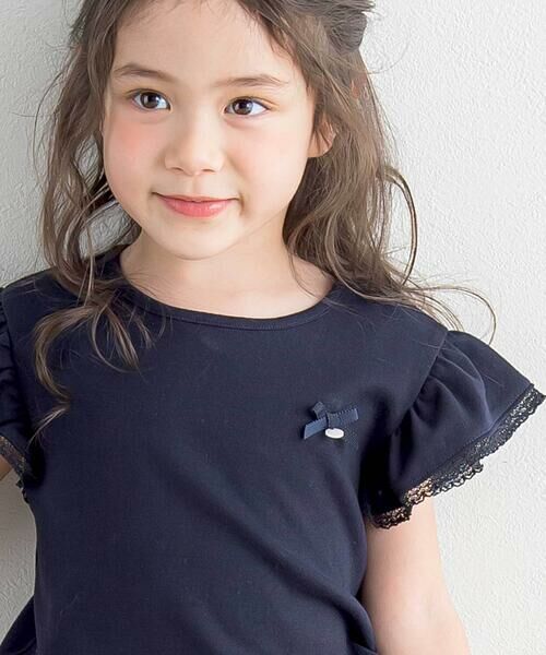 Tartine et Chocolat / タルティーヌ エ ショコラ Tシャツ | トーションレース袖フリルTシャツ(90〜140cm) | 詳細4