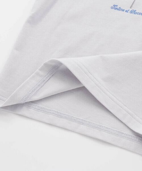 Tartine et Chocolat / タルティーヌ エ ショコラ Tシャツ | 【日本製】ウサギとお花プリント半袖Tシャツ(80〜130cm) | 詳細10