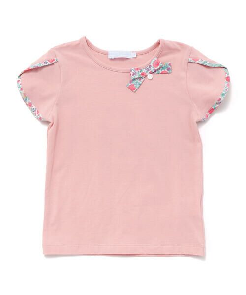 Tartine et Chocolat / タルティーヌ エ ショコラ Tシャツ | リバティプリント袖パイピングTシャツ(90〜140cm) | 詳細5