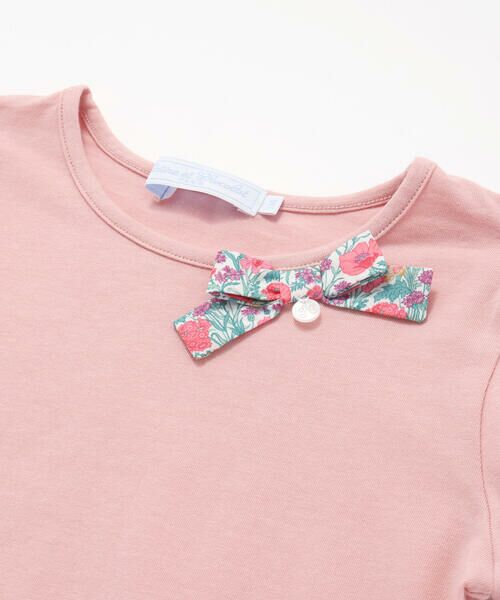 Tartine et Chocolat / タルティーヌ エ ショコラ Tシャツ | リバティプリント袖パイピングTシャツ(90〜140cm) | 詳細7