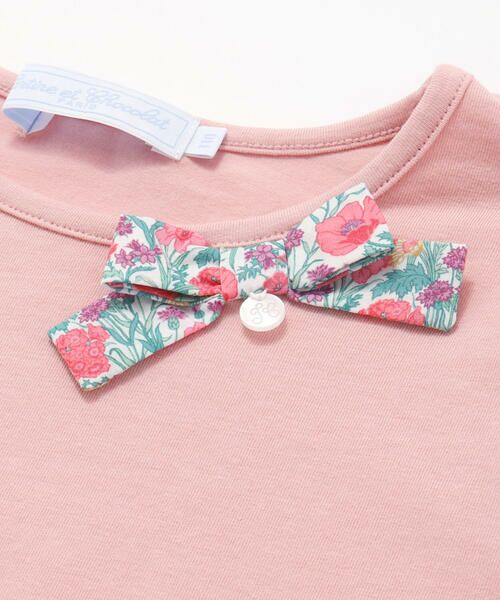 Tartine et Chocolat / タルティーヌ エ ショコラ Tシャツ | リバティプリント袖パイピングTシャツ(90〜140cm) | 詳細8