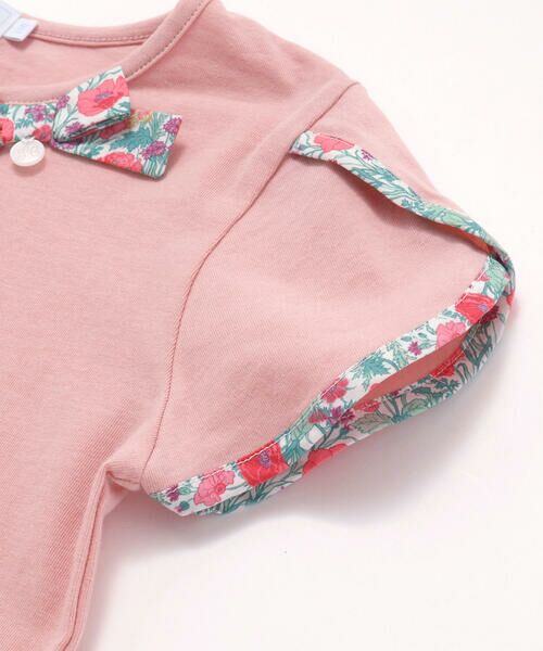 Tartine et Chocolat / タルティーヌ エ ショコラ Tシャツ | リバティプリント袖パイピングTシャツ(90〜140cm) | 詳細9