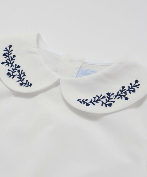 Tartine et Chocolat / タルティーヌ エ ショコラ Tシャツ | 丸襟刺しゅう半袖Tシャツ(90〜140cm) | 詳細2