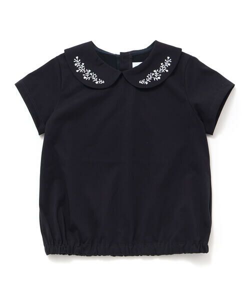 Tartine et Chocolat / タルティーヌ エ ショコラ Tシャツ | 丸襟刺しゅう半袖Tシャツ(90〜140cm) | 詳細10