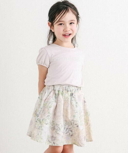 Tartine et Chocolat / タルティーヌ エ ショコラ ミニ・ひざ丈スカート | 【日本製】【お揃い】リバティRose Xanthe(ローズザンジー)インナーパンツ付きスカート(90〜140cm) | 詳細2