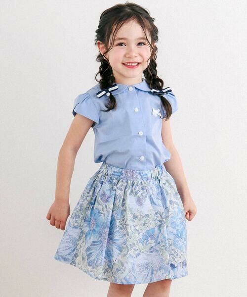 Tartine et Chocolat / タルティーヌ エ ショコラ ミニ・ひざ丈スカート | 【日本製】【お揃い】リバティRose Xanthe(ローズザンジー)インナーパンツ付きスカート(90〜140cm) | 詳細7