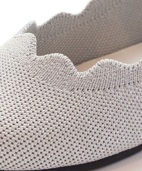 Tartine et Chocolat / タルティーヌ エ ショコラ スニーカー | 【日本製】ラメスカラップニットシューズ(16〜20cm) | 詳細4