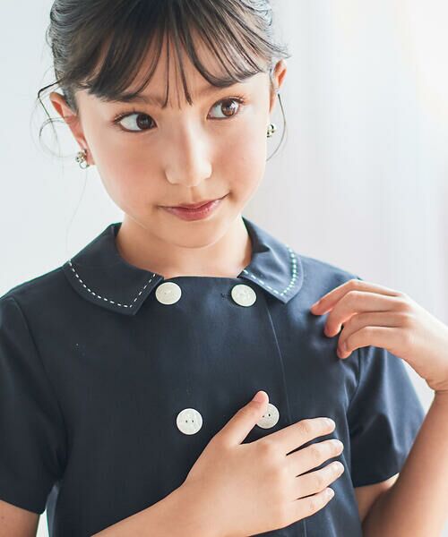 Tartine et Chocolat / タルティーヌ エ ショコラ ミニ丈・ひざ丈ワンピース | ブロードマリンプリーツワンピース(100~140cm) | 詳細3