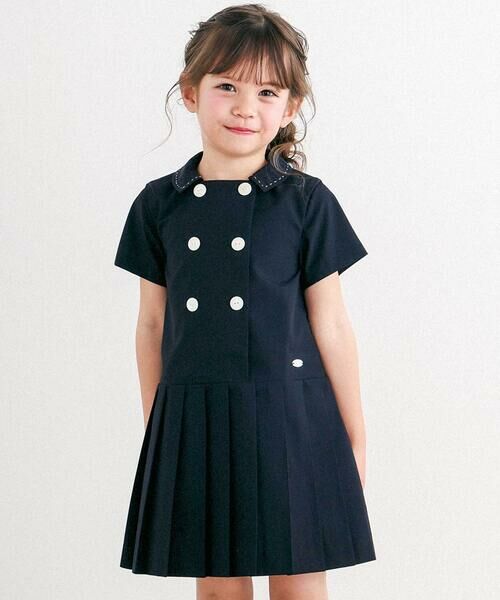 Tartine et Chocolat / タルティーヌ エ ショコラ ミニ丈・ひざ丈ワンピース | ブロードマリンプリーツワンピース(100~140cm) | 詳細5
