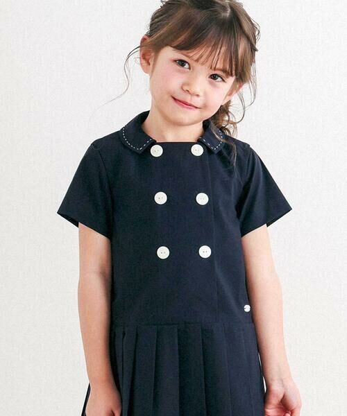 Tartine et Chocolat / タルティーヌ エ ショコラ ミニ丈・ひざ丈ワンピース | ブロードマリンプリーツワンピース(100~140cm) | 詳細7