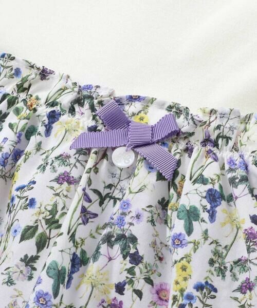 Tartine et Chocolat / タルティーヌ エ ショコラ ミニ丈・ひざ丈ワンピース | 【日本製】【お揃い】デジタルフラワープリント切替ワンピース(90~140cm) | 詳細11