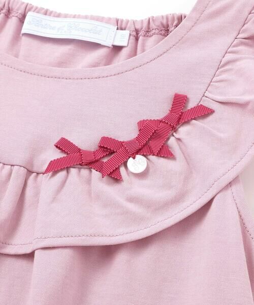 Tartine et Chocolat / タルティーヌ エ ショコラ ミニ丈・ひざ丈ワンピース | 【お揃い】サイロプレミアムフリルリボンワンピース(90~140cm) | 詳細3