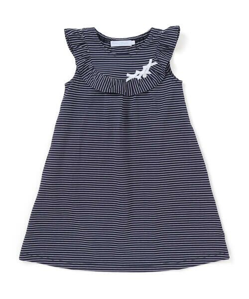 Tartine et Chocolat / タルティーヌ エ ショコラ ミニ丈・ひざ丈ワンピース | 【お揃い】サイロプレミアムフリルリボンワンピース(90~140cm) | 詳細13