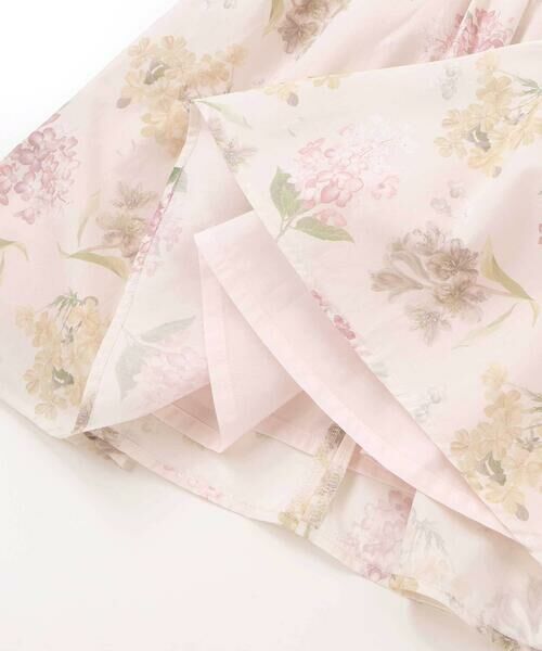 Tartine et Chocolat / タルティーヌ エ ショコラ ミニ丈・ひざ丈ワンピース | 【日本製】【お揃い】リバティMARINA'S MEADOW(マリナズ・メドゥ)丸襟半袖切り替えワンピース(100~140cm) | 詳細7