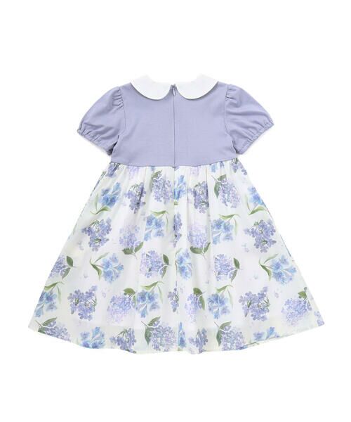 Tartine et Chocolat / タルティーヌ エ ショコラ ミニ丈・ひざ丈ワンピース | 【日本製】【お揃い】リバティMARINA'S MEADOW(マリナズ・メドゥ)丸襟半袖切り替えワンピース(100~140cm) | 詳細14